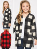 Nadine White Buffalo Plaid Cardigan - KIDS