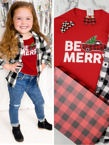 Nadine White Buffalo Plaid Cardigan - KIDS