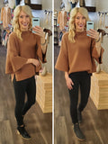 Clarissa Bell 3/4 Sleeve Sweater - Camel