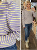 Celeste Puff Sleeve Crewneck - Lavender