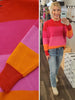Janelle Fuchsia Striped Sweater