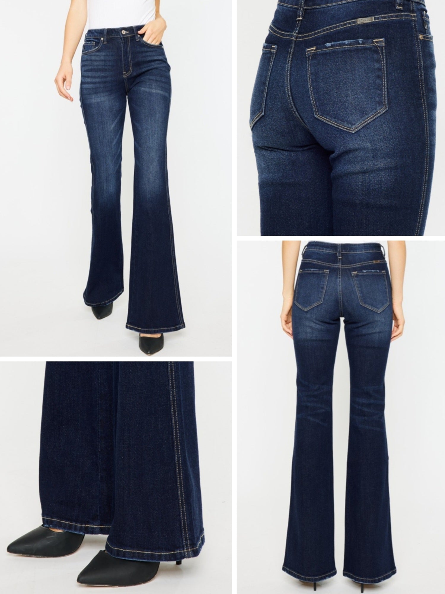 Tasha High-Rise Flares – Katy Lynn Boutique