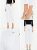 Amy High-Rise Cropped Straight - White