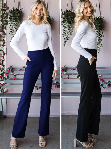 Kylie Fit N Flare Pants - Black