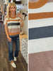 Jianna Striped Short Sleeve Sweater