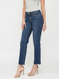 Lynn Mid Rise Ankle Straight Jeans