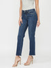 Lynn Mid Rise Ankle Straight Jeans