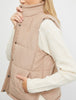 Selena Taupe Puffer Vest
