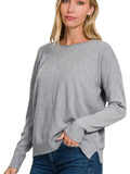 Esley Center Seam Sweater - Grey