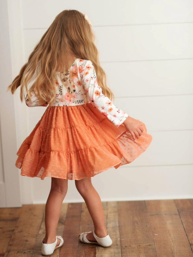 Kylee Fall Floral Twirl Dress - KIDS