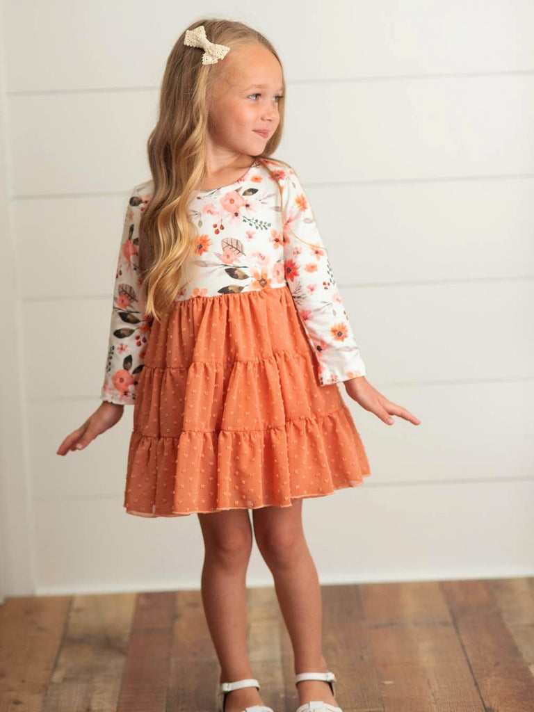 Kylee Fall Floral Twirl Dress - KIDS