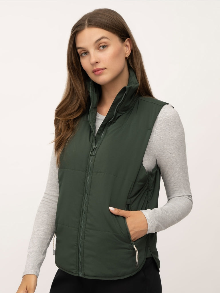 Jacklyn Ultra-Light Puffer Vest - Forest