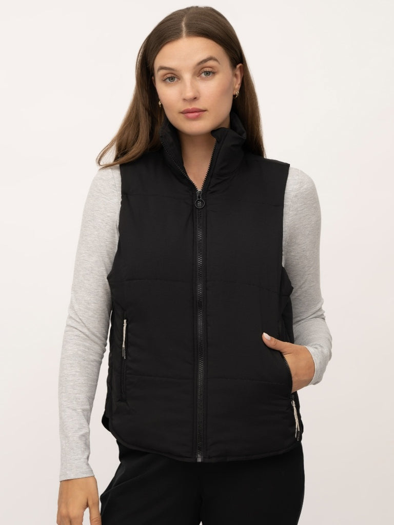 Jacklyn Ultra-Light Puffer Vest - Black