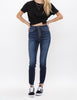 River Button High-Rise Ankle Skinny