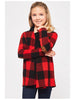 Nadine Red Buffalo Plaid Cardigan - KIDS