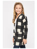 Nadine White Buffalo Plaid Cardigan - KIDS