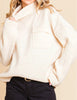 Madelynn Pocket Accent Sweater - Cream