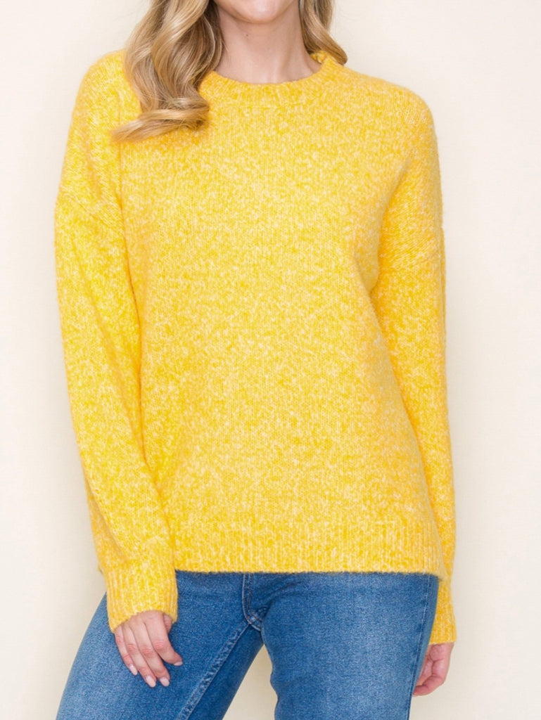 Mallory Heathered Sweater - Banana