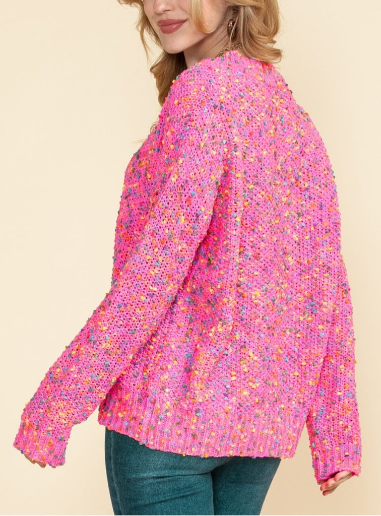 Brita Confetti V-Neck Sweater