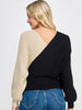 Morgan Color Block Wrap Sweater