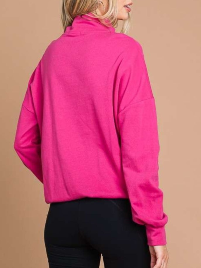 Reggie Lightweight 1/4 Zip Pullover - Pink