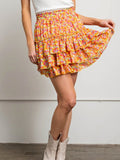 Dawn Tiered Flirty Skirt - Lined