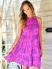 Hayden Tiered Dress - Magenta/Purple