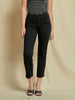 Cleo Mid Rise Ankle Straight Jeans - Black