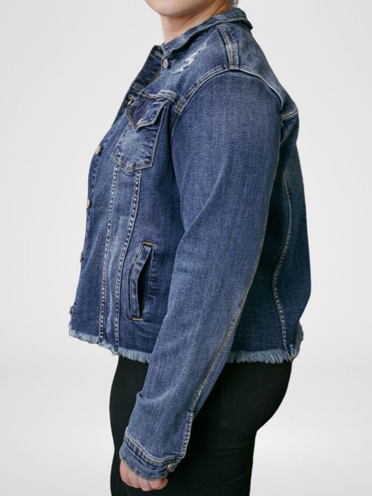 Zoey Kancan Dark Wash Denim Jacket