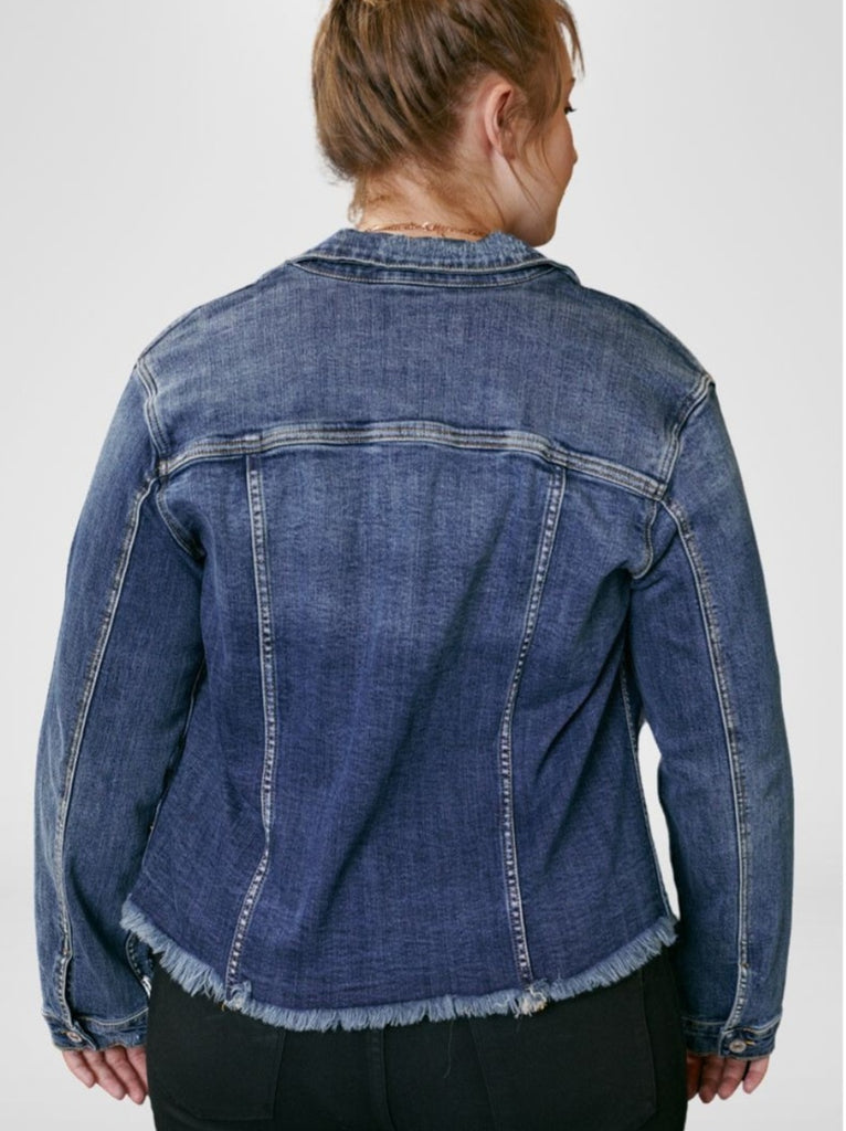 Zoey Kancan Dark Wash Denim Jacket