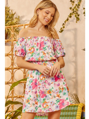 Marni Floral Short Sleeve Dress