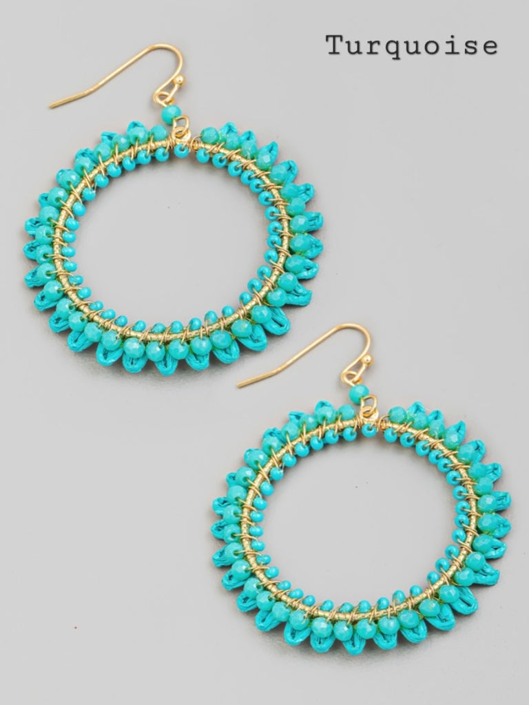 Lynne Beaded Hoops - Multi