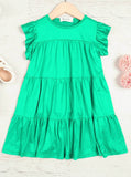 Jayci So-Soft Tiered Dress - Green - KIDS
