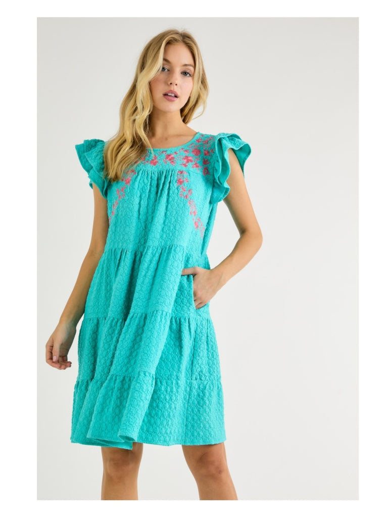Althea Embroidered Babdoll Dress