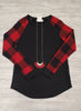 Casey Buffalo Plaid Long Sleeve Tops - Multi