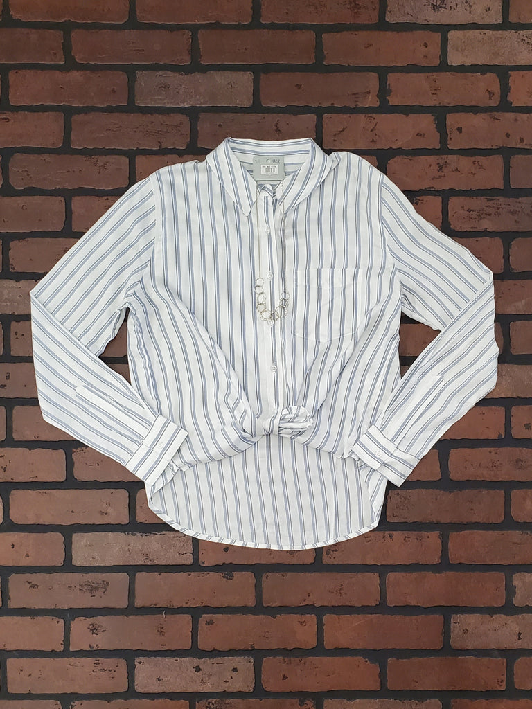 Kylee Striped Long Sleeve Blouse