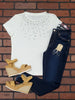 Maddie Anne Embellished Tee (Small Fit)