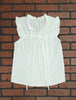 Shelly Ivory Ruffle/Tie Neck Top