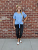 Knotted Flutter Sleeve Tee