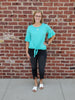 Knotted Flutter Sleeve Tee