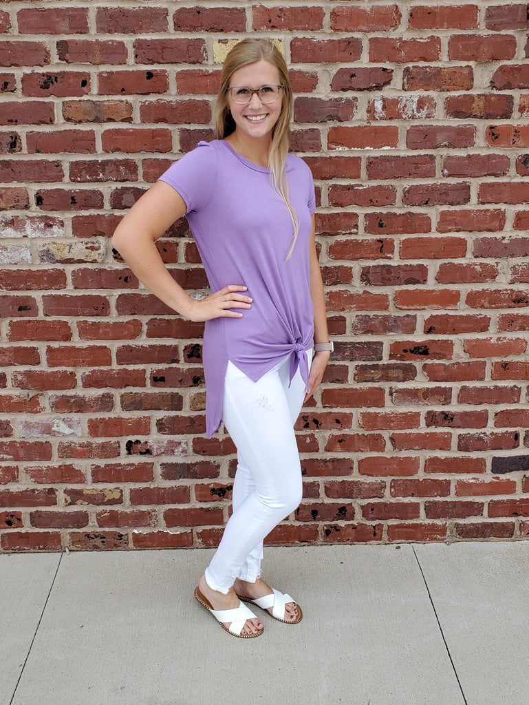 Amelia Knotted Long Tee