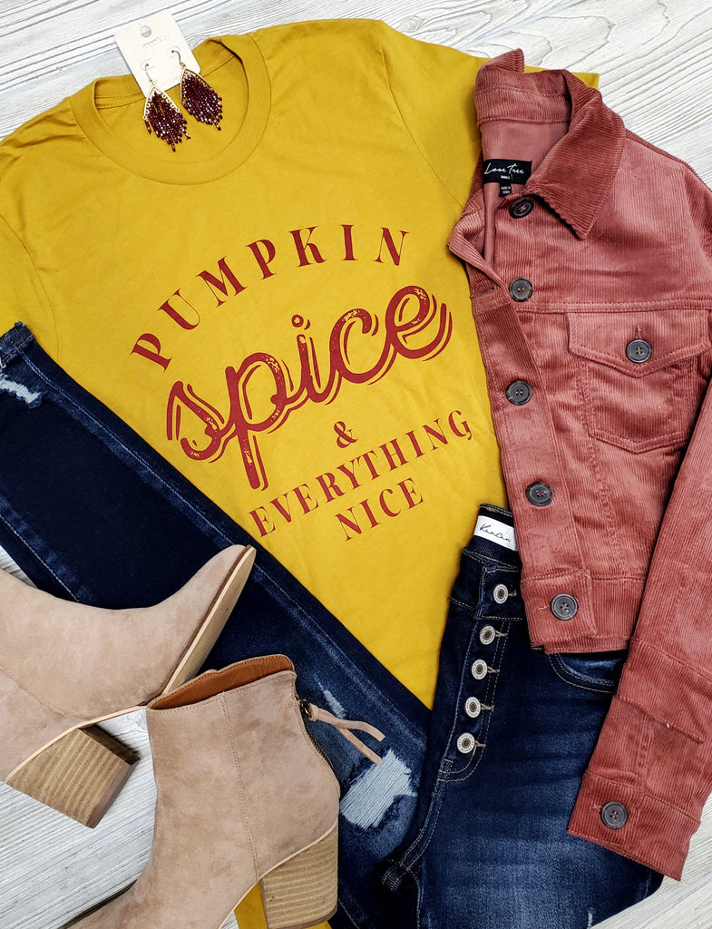 Pumpkin Spice Tee - Mustard