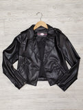 Chase Vegan Leather Biker Jacket - Black