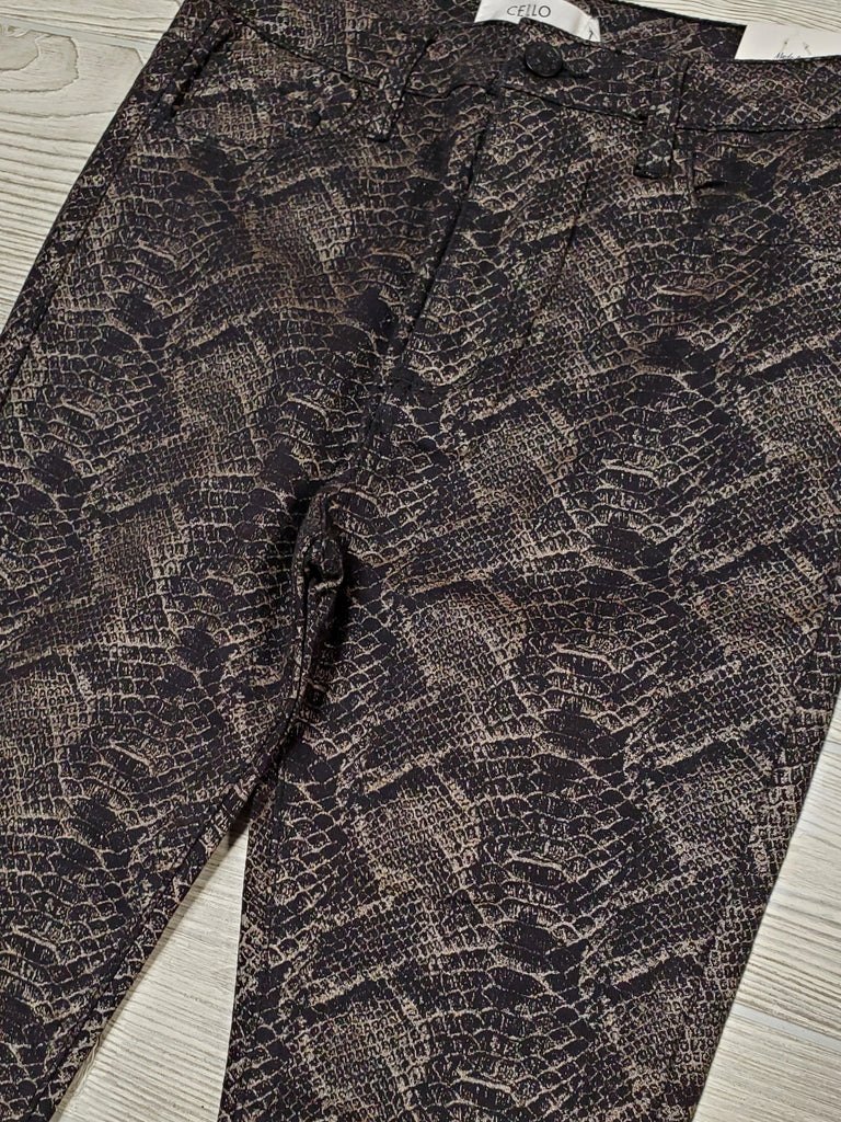 Justine Reptile Print High Waisted Pant