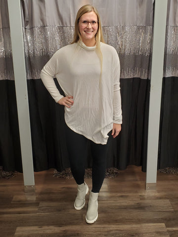 Kate Ruffle Accent Top with Open Back