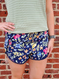 Bella Floral Shorts - Navy