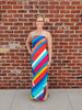 Bernetta Strapless Cross Back Maxi Dress