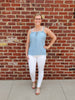 Bri Fringe Hem Tencel Tank Top
