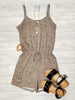 Brooke Leopard Romper - Brown