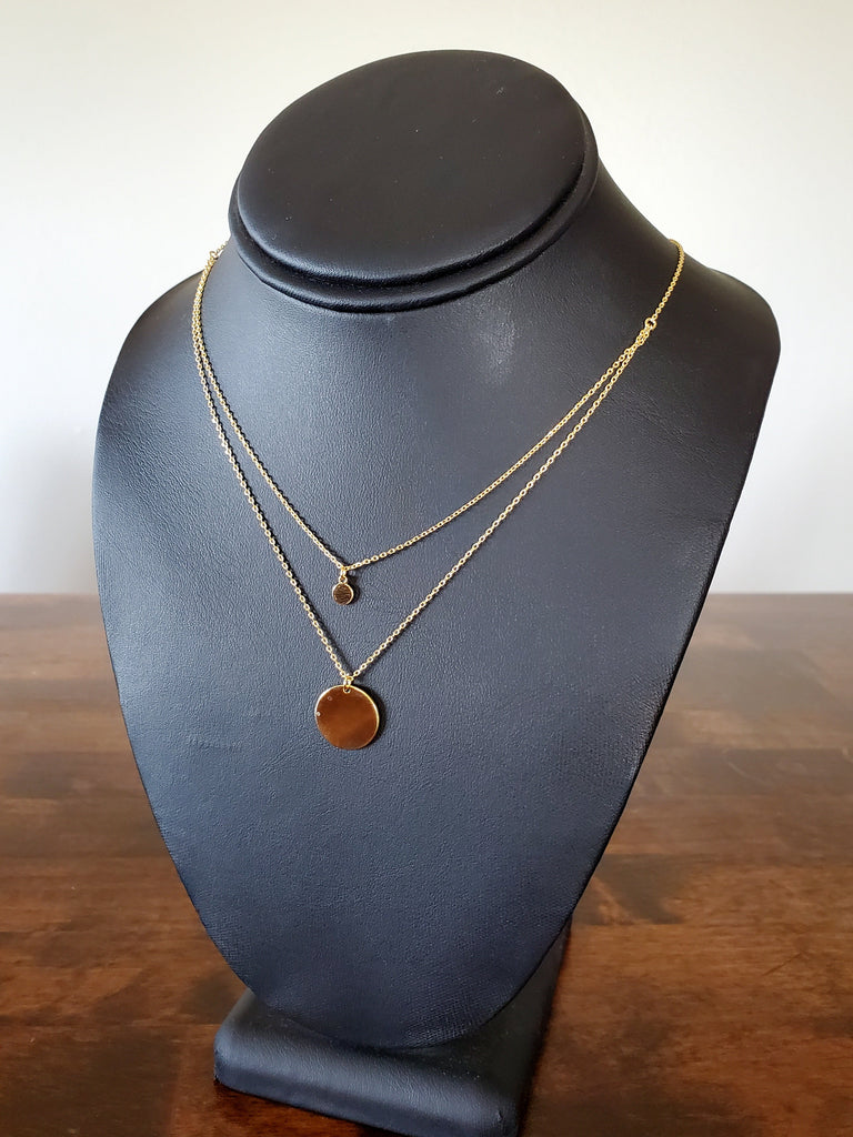 Double Pendant Necklace - Multi